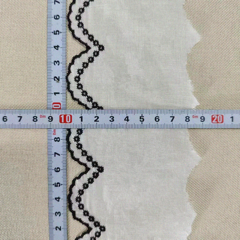 Wholesale of cotton embroidered lace, hollowed-out lace, embroidered skirt hem, clothing accessories, milk silk, perforated, barcode 2.5 pic 54
