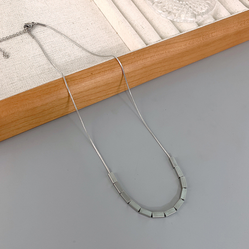 不掉色钛钢项链男潮小众设计高级感男士锁骨链个性街拍学生颈链潮详情47