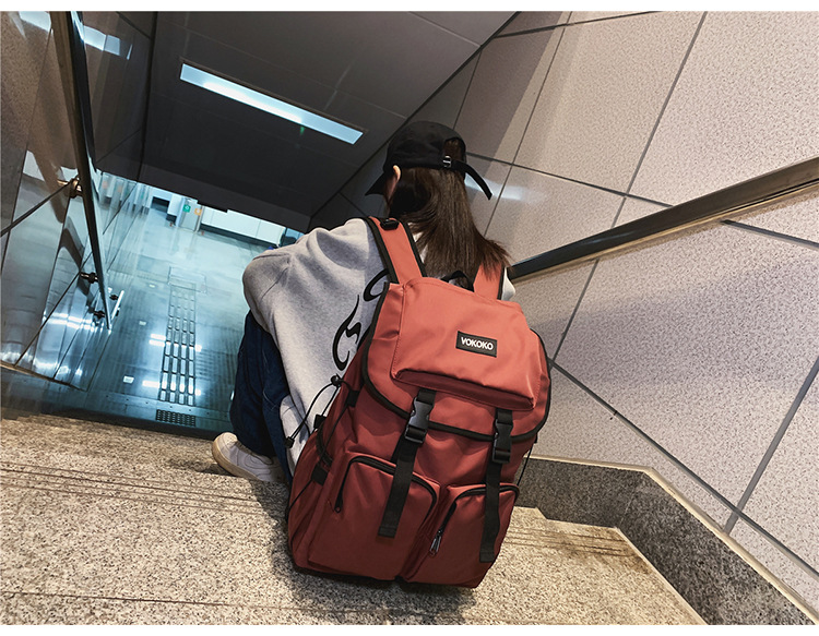 2022新款书包初高中大学生书包工装韩版简约大容量双肩背包详情20