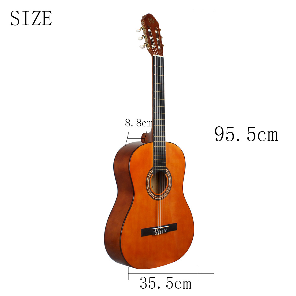 38寸古典吉他成人初学木吉他圆角吉他椴木包边外贸批发guitar乐器详情3