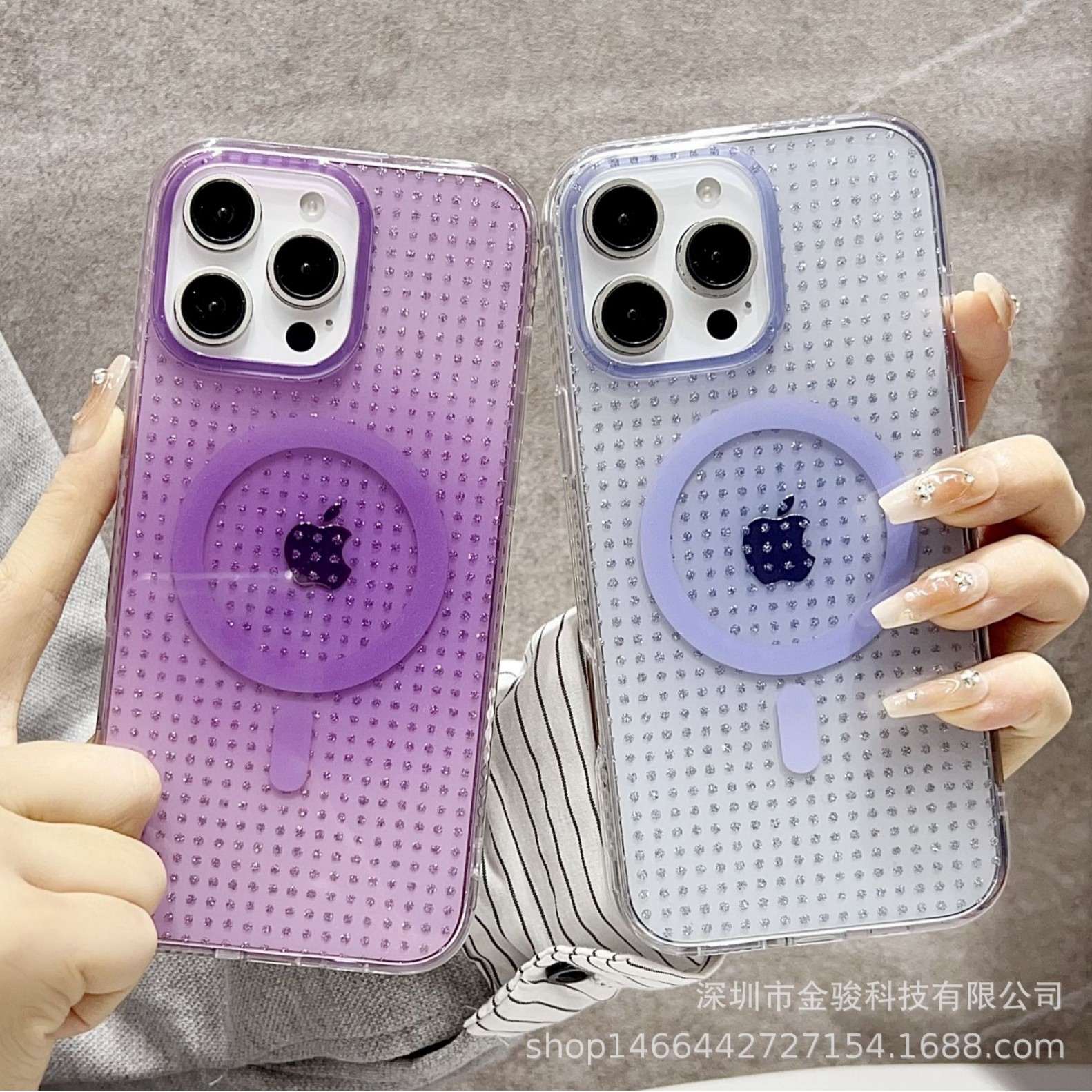 手机链条高级感 立体水晶蝴蝶结钥匙挂链 珍珠手机挂绳手腕款批发详情11