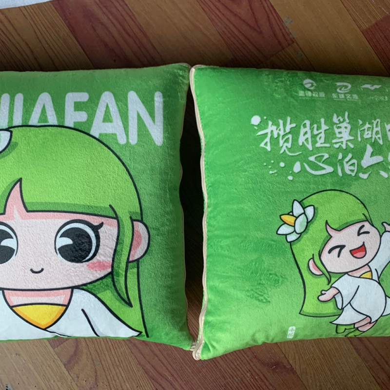 Dual-purpose, two-in-one, logo printed, multi-functional car sofa cushion quilt, advertising gift, throw pillow quilt pic 18
