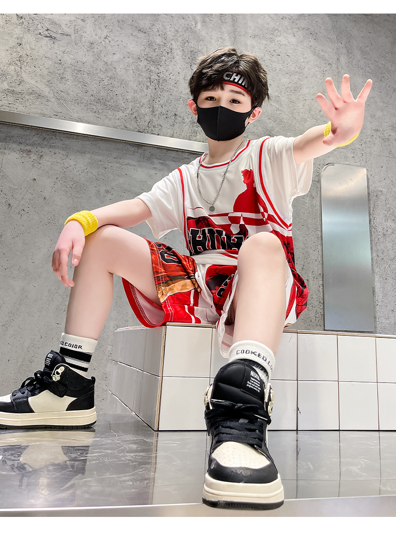 儿童装男童夏装男童篮球服网眼速干套装夏季中大童运动演出服装详情25