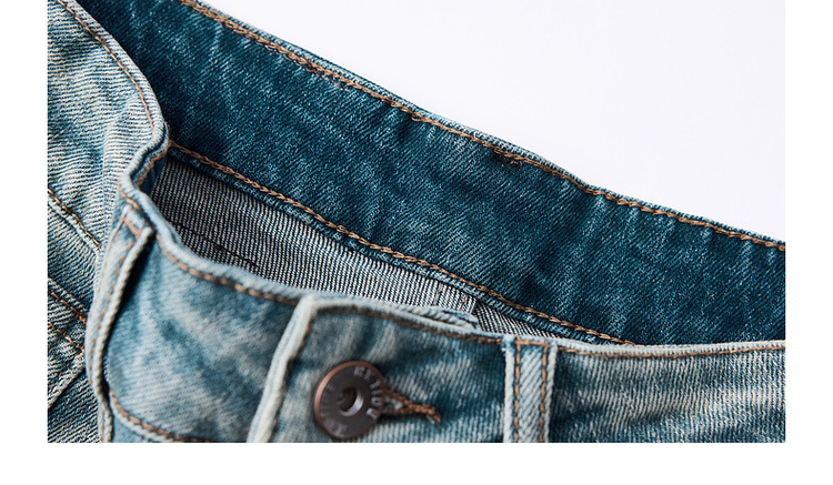 Mermack 13-ampere cotton blended washed jeans for men 2024 autumn new mid-waisted tapered long pants 97246 pic 26
