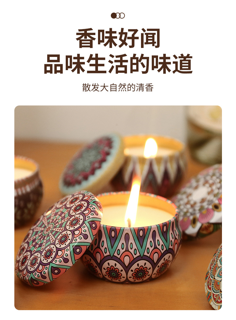 跨境货源植物水晶石干花蜡烛生日浪漫卧室伴手礼物大豆蜡香薰蜡烛详情14