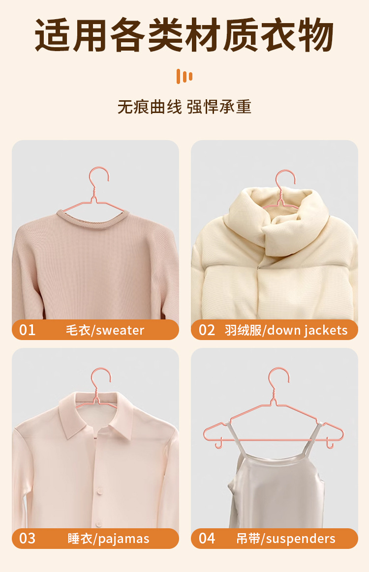 衣架成人加粗防滑晾晒衣挂钩学生宿舍收纳无痕儿童家用衣服架撑子详情10