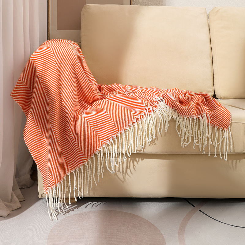 Sofa cover blanket, bed tail cover blanket, woven blanket, air conditioning blanket, shawl blanket, summer cooling blanket, nap blanket, towel wholesale pic 33