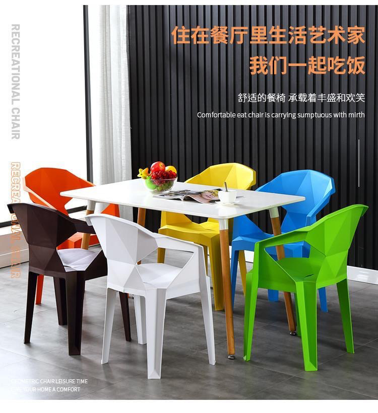 加厚塑料椅子靠背大排档简约沙滩椅户外烧烤夜市塑胶餐椅可叠放详情3