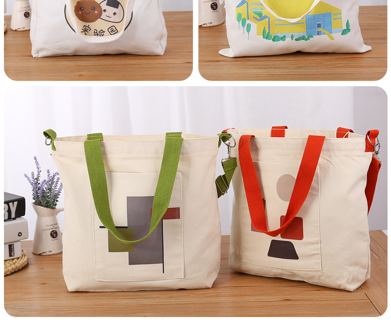 Customized canvas bags, advertising canvas bags, logo cotton drawstrap bags, blank hand-held eco-friendly shopping bags manufacturers pic 14