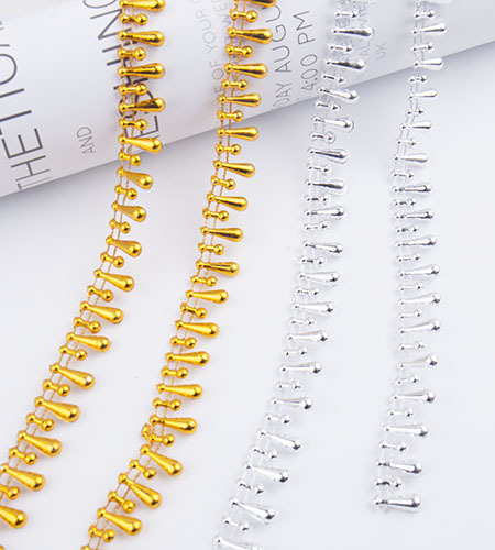 Wholesale of 6*10 water drop gilded silver wire beaded dance hand silk flower costumes, Christmas handicrafts and accessories pic 122