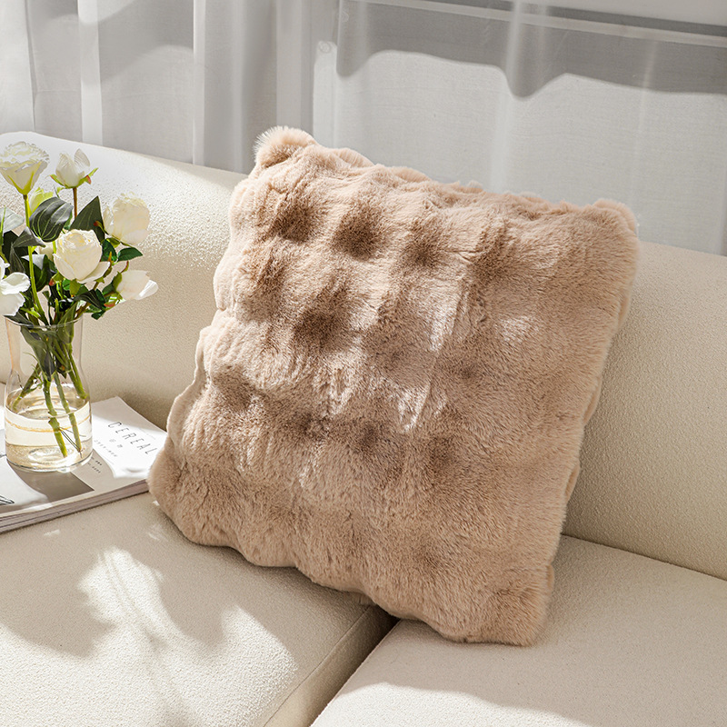 托斯卡纳毛毯加厚现代简约绒盖毯牛奶绒外贸仿獭兔毛皮毛毯子四季详情8