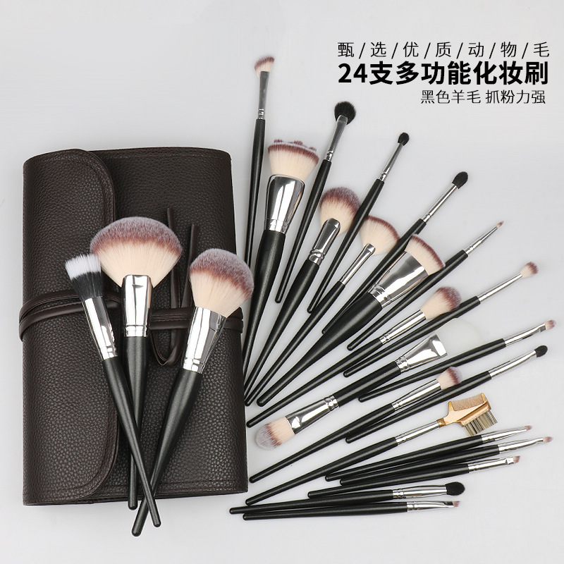New eye detail makeup brush set of 9 pieces, complete set of soft bristle blade eyeshadow, horizontal eyeliner and slanting eyebrow makeup brushes pic 3