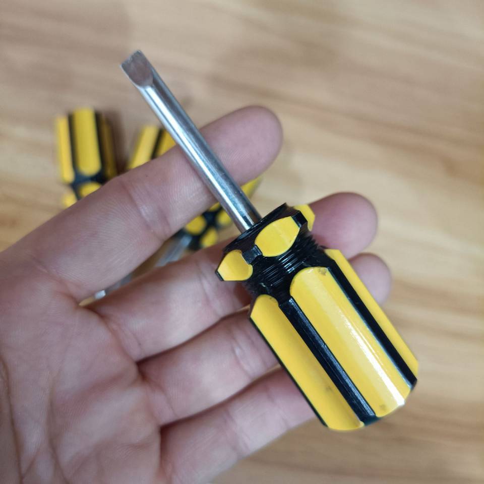 Yellow small radish head screwdriver, flat-head screwdriver, yellow handle screwdriver, screwdriver, hardware repair tools pic 9