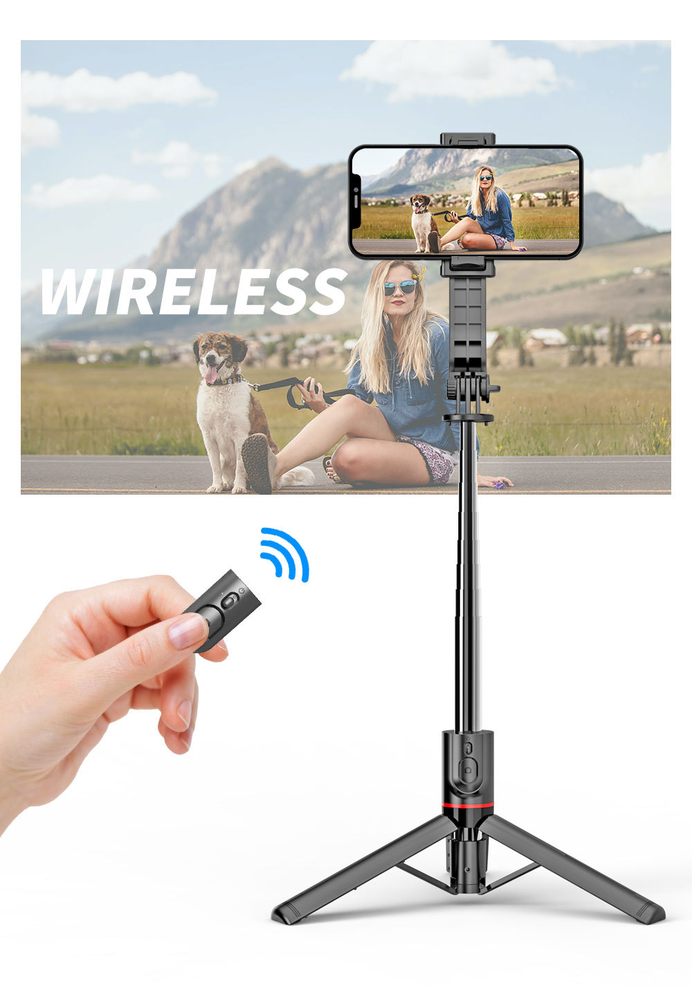 New mobile phone selfie stick Bluetooth extended floor-standing 1.6m live streaming beauty enhancement with light photography reinforced anti-shake tripod pic 11