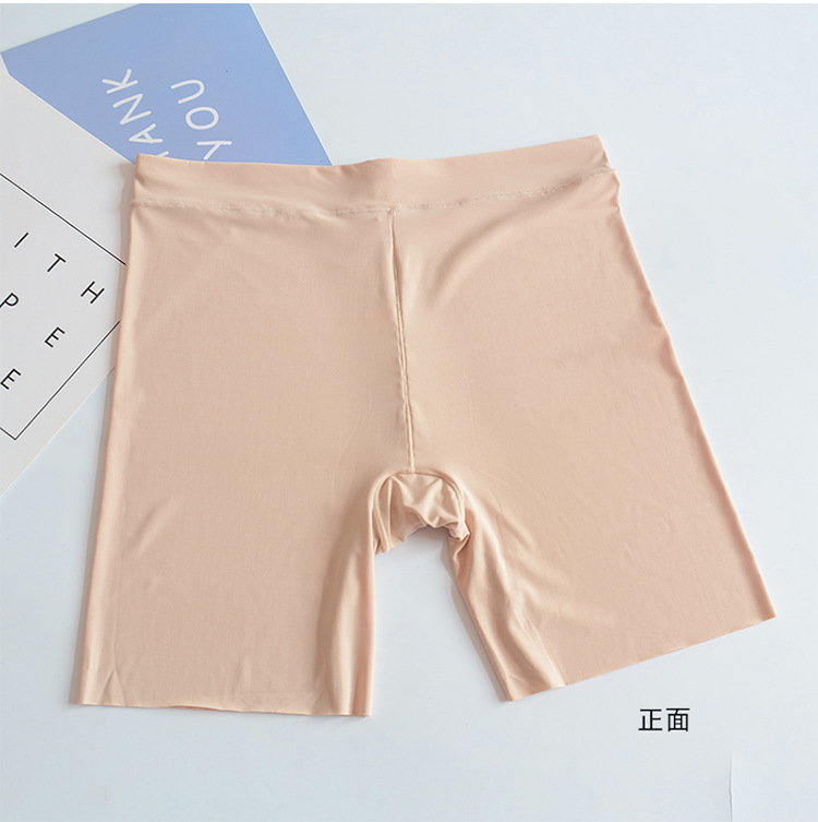 冰丝无痕安全裤 超弹夏季打底内穿无痕大码冰丝安全裤打底裤详情7