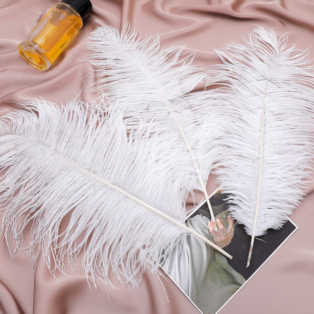 Factory stock: 30-35 cm ostrich feathers, popular vases, top hats, diy pink feather wall, ostrich feathers pic 33