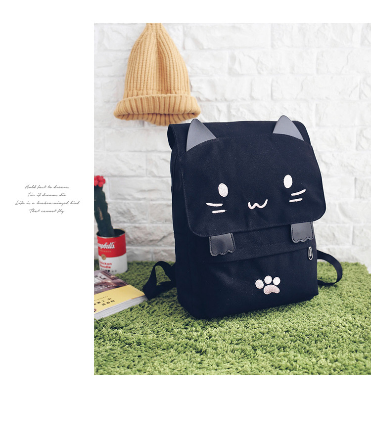 Wholesale Japanese-style cute three-dimensional cat large-capacity schoolbags, cute girls, pink and cute cartoon backpacks, backpacks for girls pic 24