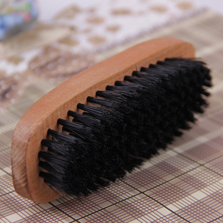 Factory direct sales of high-quality daily-use black nylon silk wool oval shoe brushes, leather shoe brushes, sports shoe brushes and oiling brushes pic 2