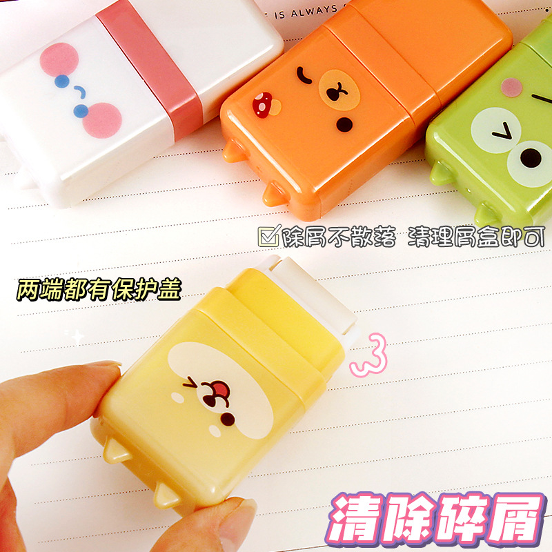 Cartoon animal roller eraser for primary school students, like a leather eraser, leaves no marks, erasers clean and free of debris pic 3