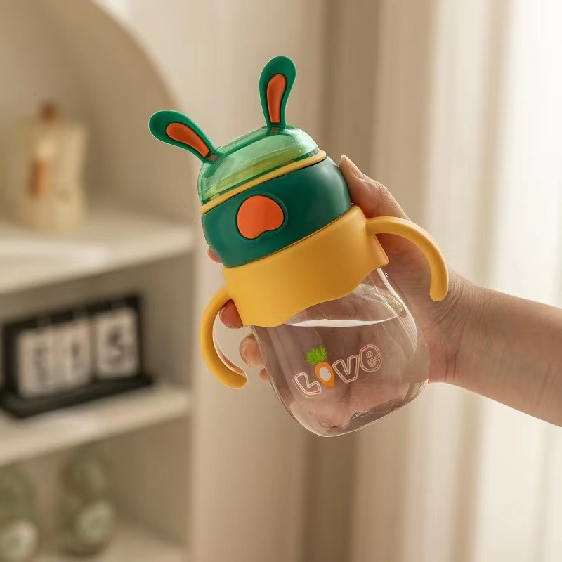 昌诺 可爱超萌兔子卡通塑料水杯儿童上学幼儿园专用2023新款学生吸管杯 塑料杯详情16