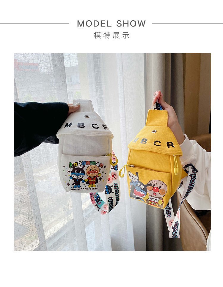 批发儿童胸包面包卡通超人包男女童帆布单肩斜挎包亲子手机儿童包详情7