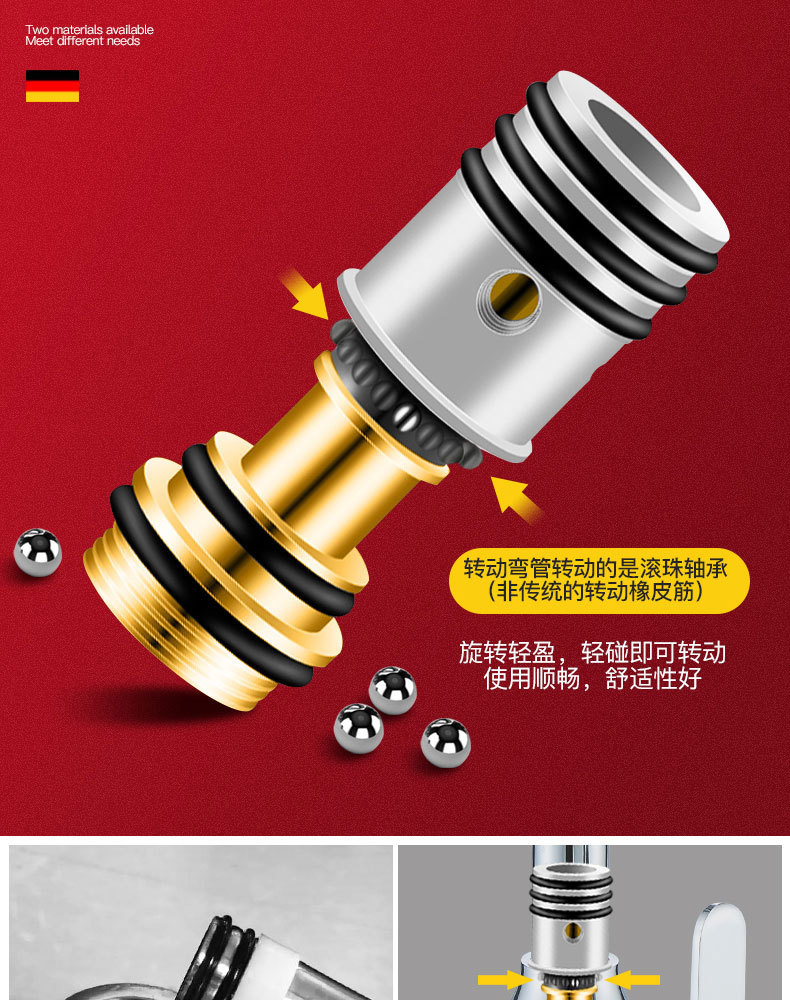 304 stainless steel kitchen hot and cold water faucets, splash-proof sink, sink, sink, rotary single cooling pic 3