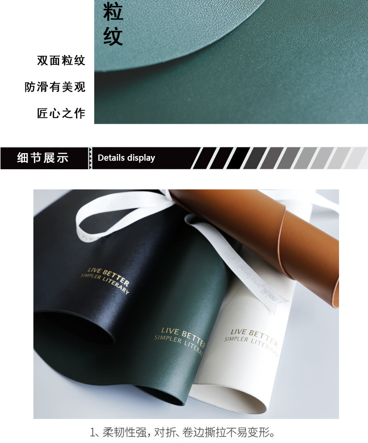 European-style leather placemats, InS-style waterproof, oil-proof and heat-insulating table MATS, triangular steak pu placemats, bowl and cup MATS pic 11