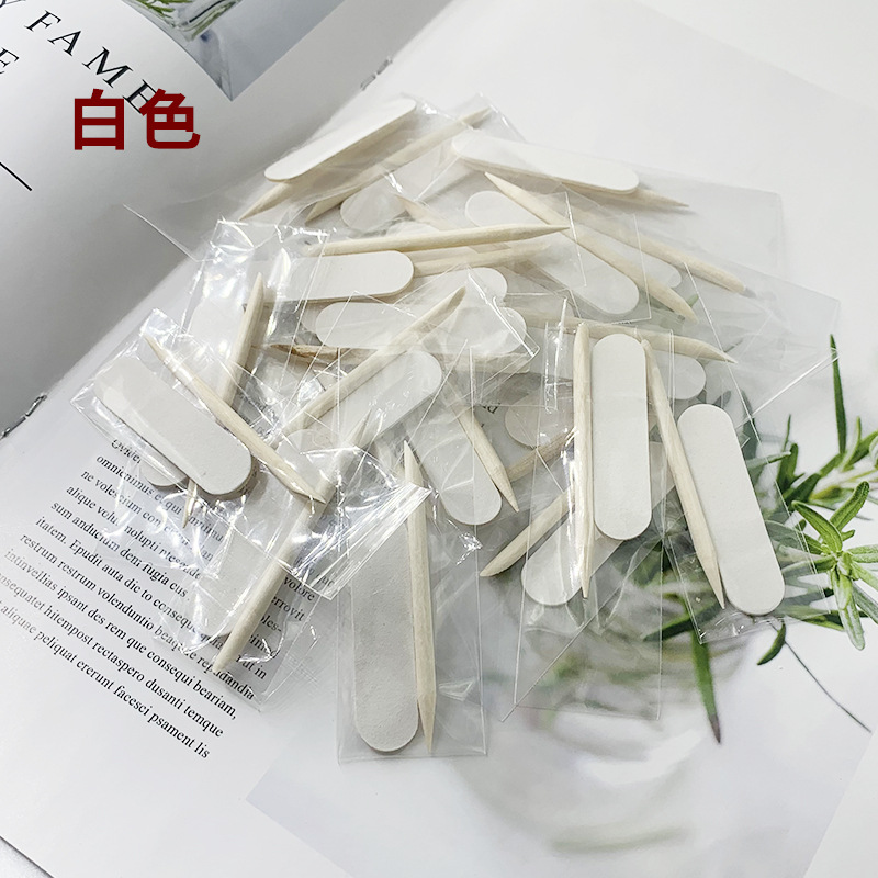 Two-piece portable armor tool set, wooden stick, mini file strip, nail removal tool, colored wood veneer rubbing, shanilak pic 10