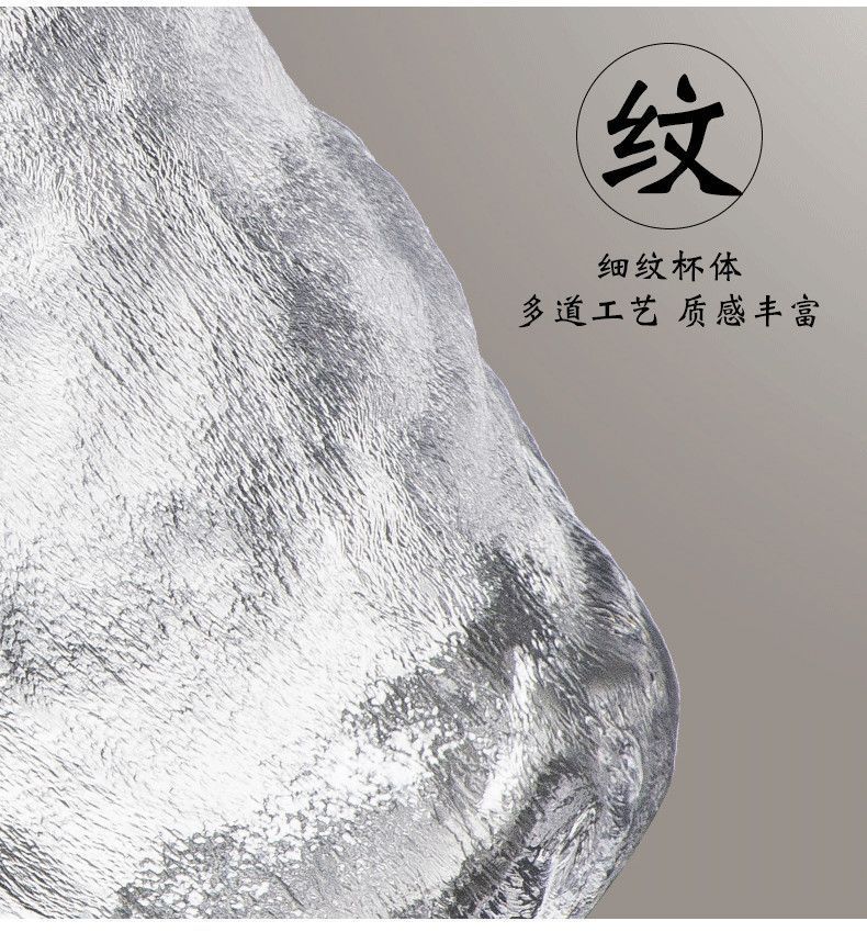 冰川杯轻奢杯子ins高颜值水杯冰川纹玻璃杯红酒杯咖啡杯子啤酒杯详情11