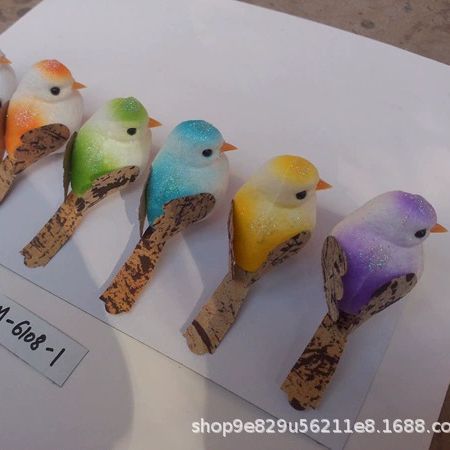 仿真小动物模型可爱小鸟麻雀玩具微景观静态场景摆件迷你详情2