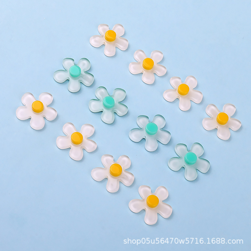 Wholesale of new jelly flower acrylic piece earrings, stud earrings, phone case materials, DIY jewelry and small accessories pic 7