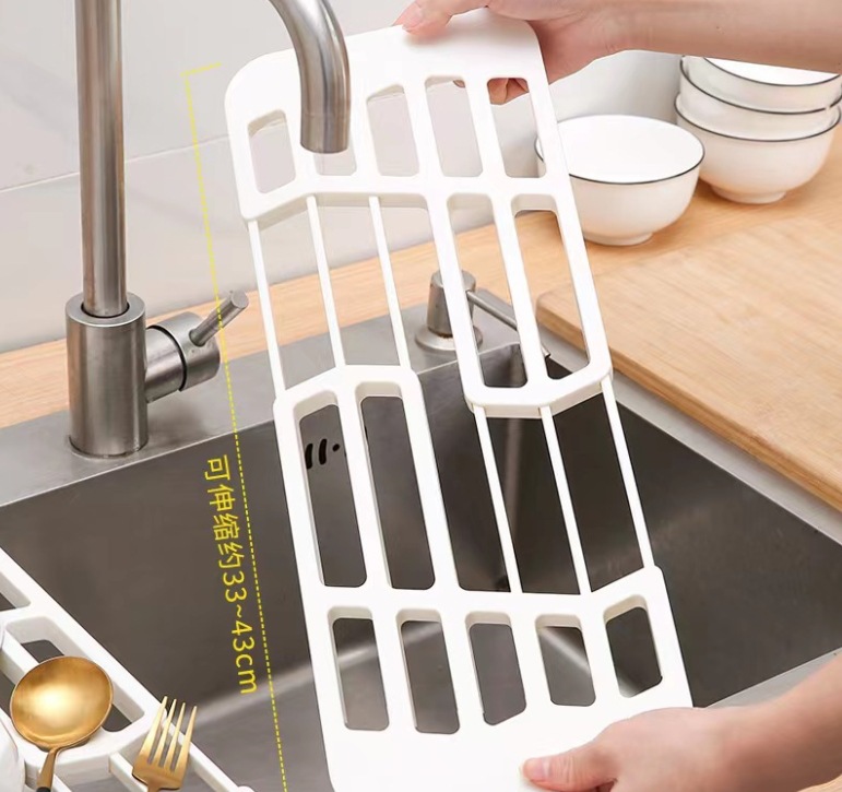 Retractable draining rack, water tank and storage rack pic 2