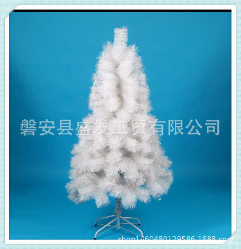 Shengfa 1.5-meter white Christmas tree, pine needle Christmas decorations, tree set, factory direct sales for Christmas pic 35