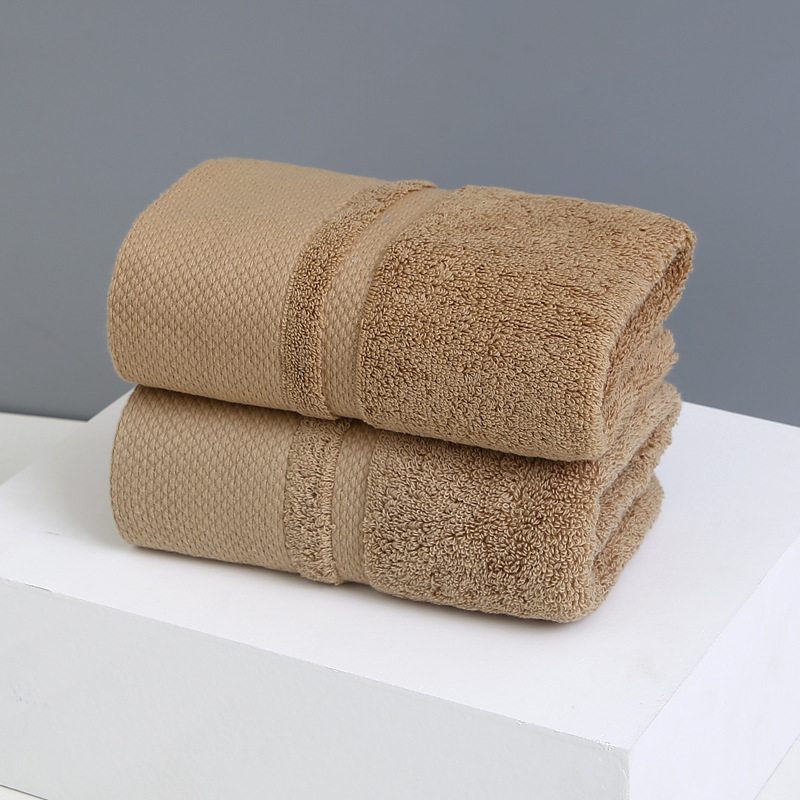 Wholesale long-staple cotton towels, pure cotton thickened non-shedding gift towels, absorbent adult printed logo face towels pic 5