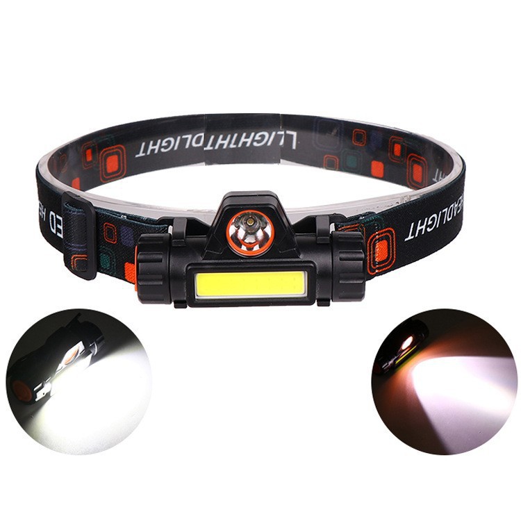 USB charging headlamp, COB strong headlamp, 5W head-mounted outdoor new night fishing headlamp pic 1