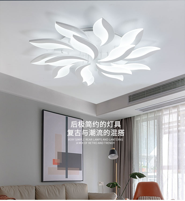 Postmodern minimalist LED ceiling lamps, personalized and creative living room lighting fixtures, grand master bedroom, study lamps, dining room lighting fixtures pic 1