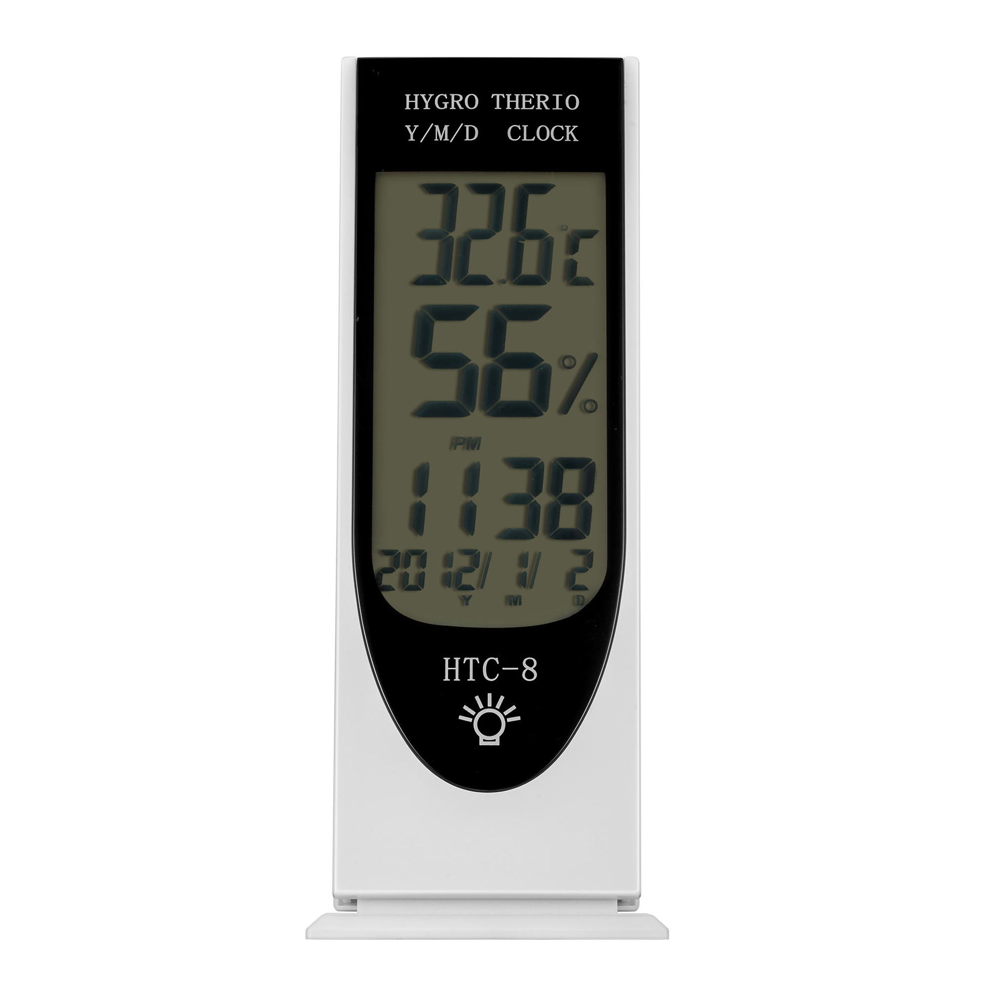Electronic thermometer, household indoor temperature and humidity meter, baby high-precision alarm clock, night light HTC-8 pic 2