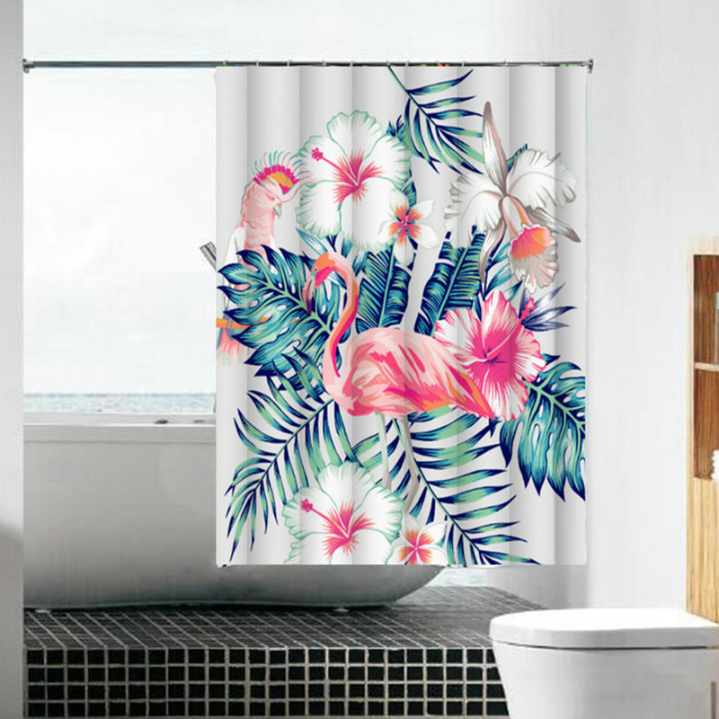 Factory supply of polyester waterproof bath curtains, hot sale and wholesale. Digital printing bathroom sets. Customization is supported based on provided drawings pic 22