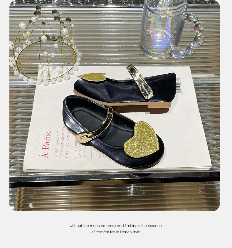 女童公主鞋2024春季新款儿童闪闪爱心皮鞋中大童舒适防滑软底单鞋详情16