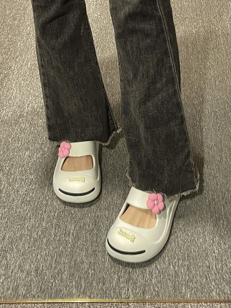 开口笑半包半拖鞋女士2023夏季新款时尚百搭可爱学生厚底凉拖鞋女详情13