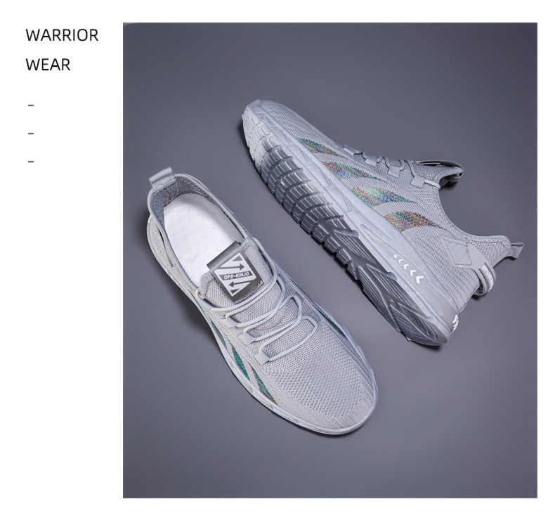 大码男鞋夏季飞织透气网面轻便跑步鞋外贸批发男士户外运动休闲鞋详情19