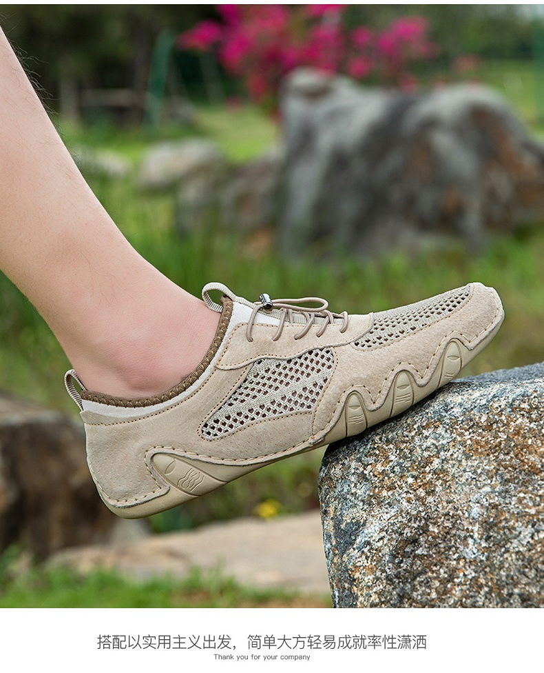 亚马逊热销夏季跨境男士休闲运动鞋大码缝制真皮网面鞋八爪鱼男鞋详情18