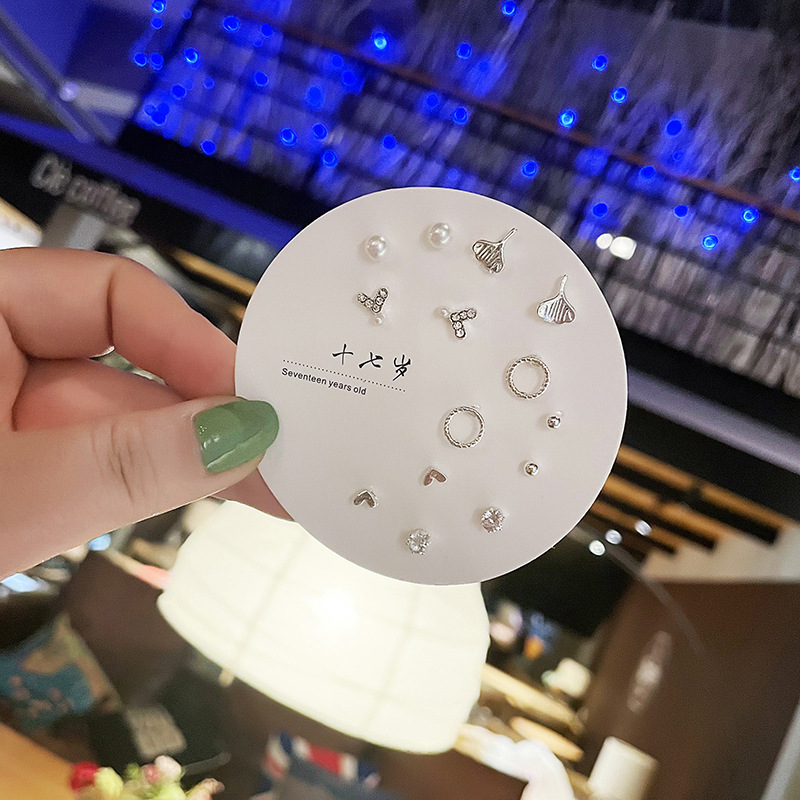 Exquisite and compact one-week stud set of earrings, 2023 new trendy and simple S925 earrings for women pic 63