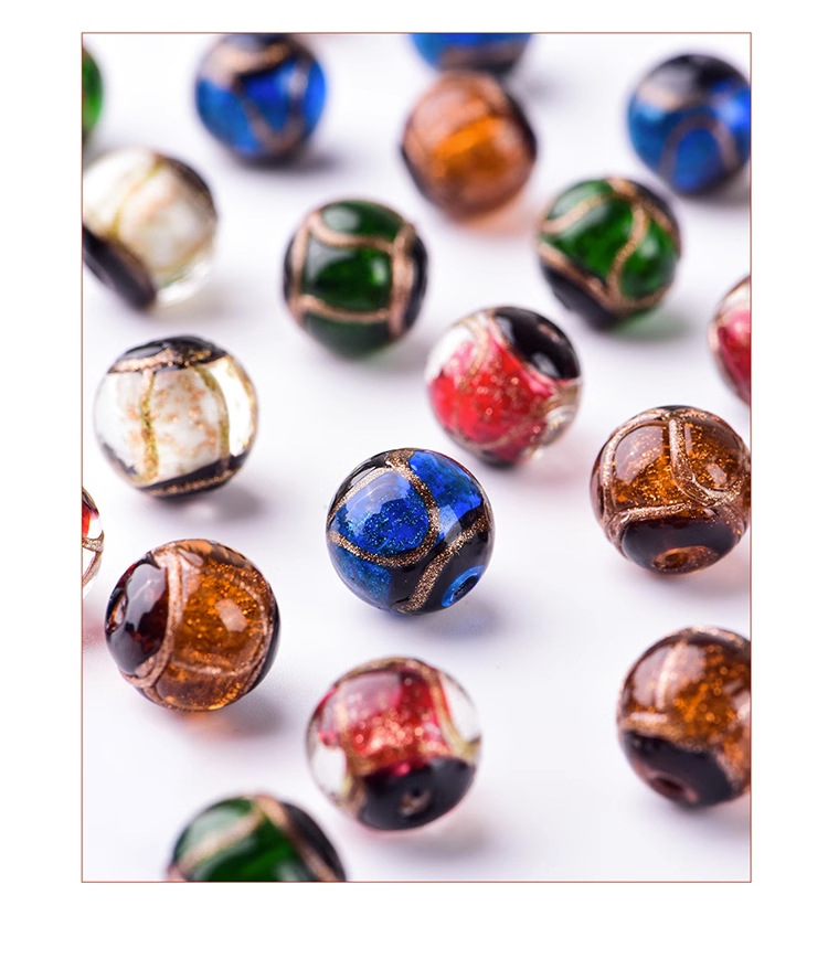 Xianghui Liuli scattered beads, Zibo Boshan handmade bracelets and chains, ancient method gold wire string beads wholesale bead jewelry accessories pic 9