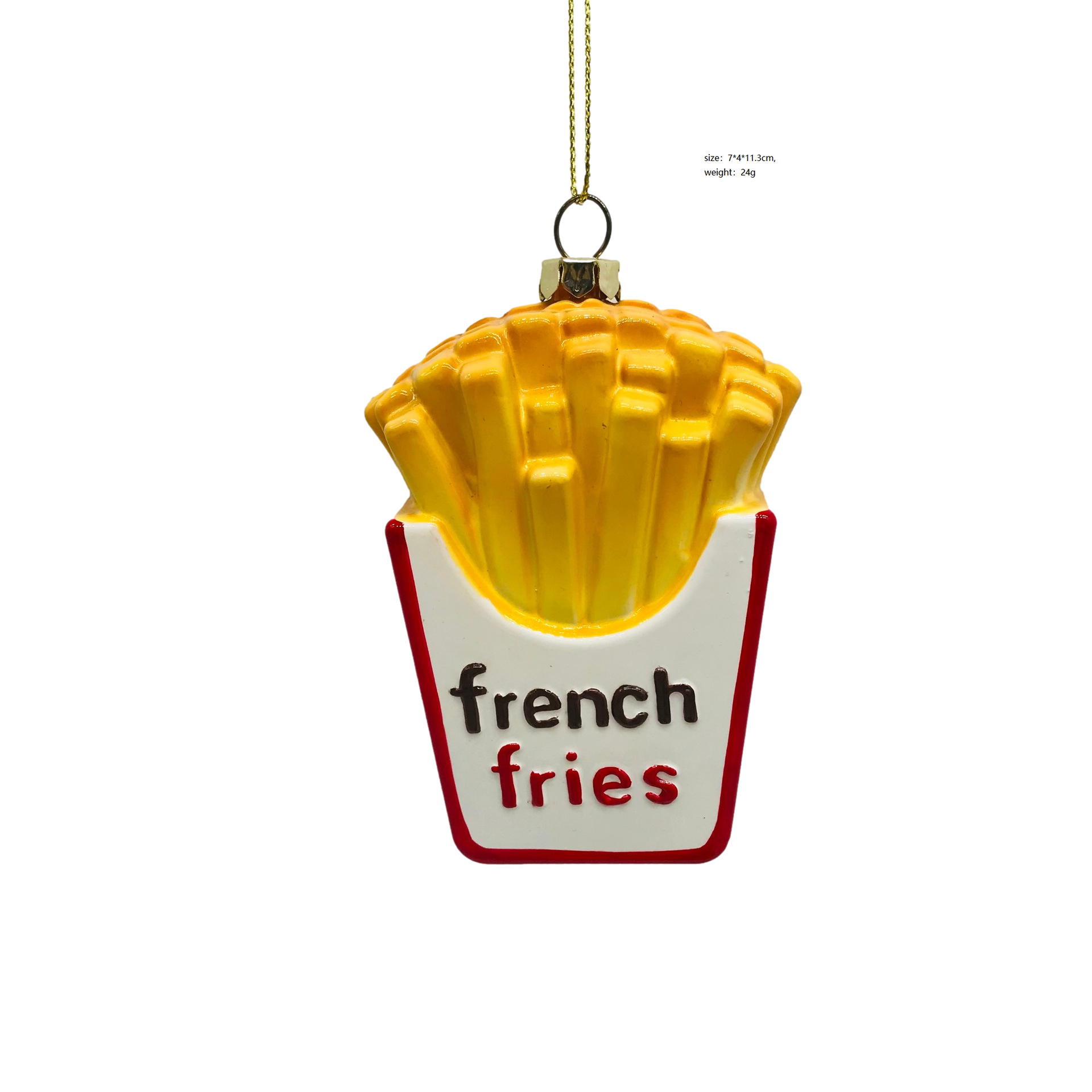 圣诞树薯条吊件装饰品挂件商场节日活动摆件装饰用french fries详情1