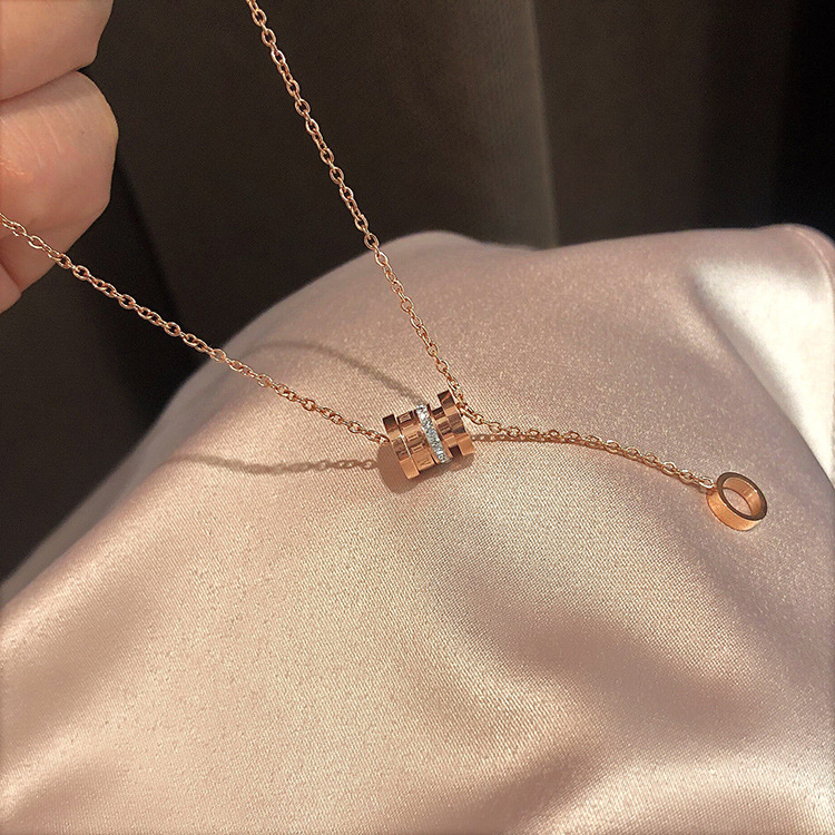 钛钢不掉色小蛮腰轻奢项链女2023年网红小众高级设计感颈链锁骨链详情14