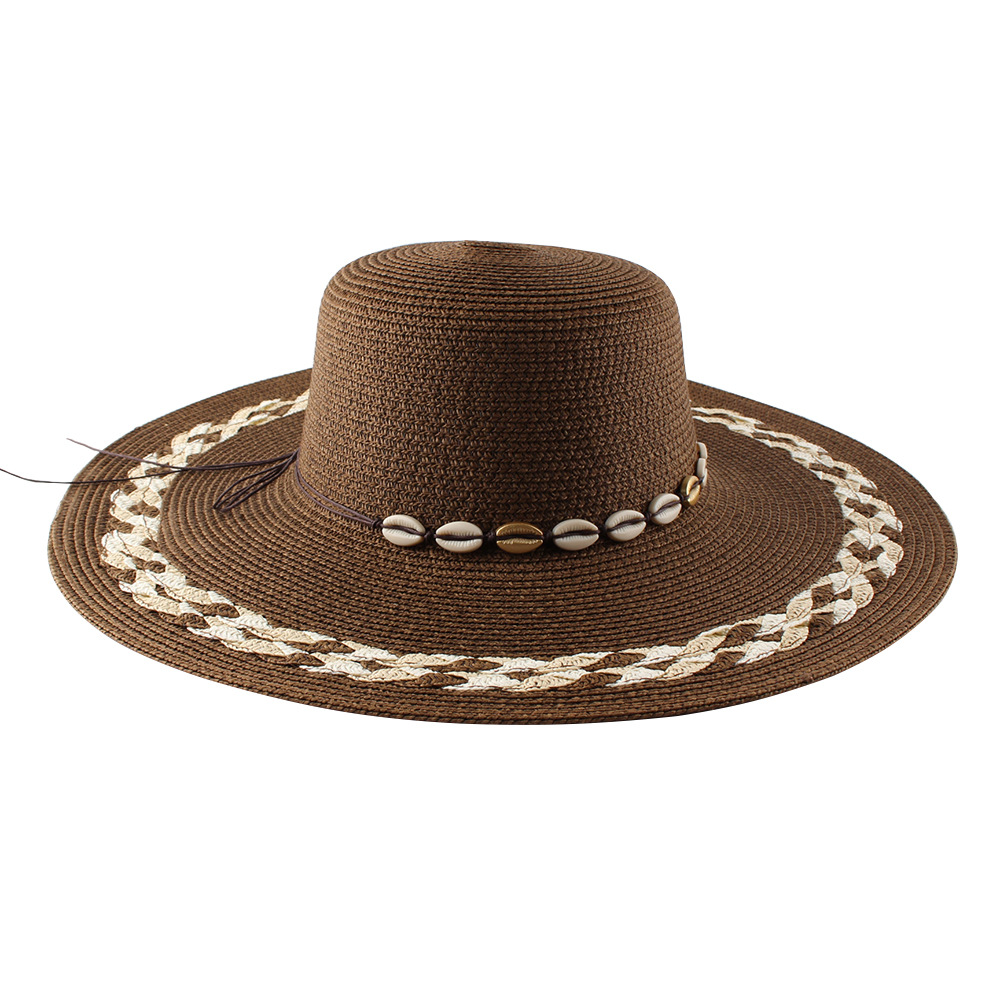 Protector solar Señora Gran longitud trenzada visera sombrero nuevo estilo sombrero de moda mujer versión coreana primavera verano viaje playa sombrero de paja personalizado pic 14