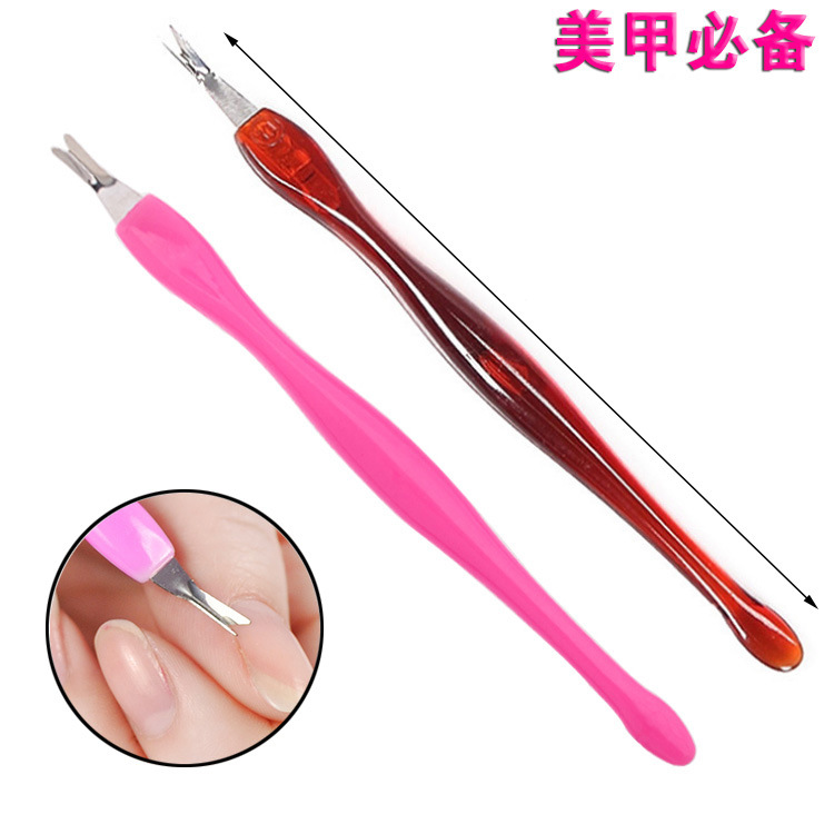 Nail art tool manufacturer direct sales, dead skin fork, stainless steel exfoliation factory direct sales pic 2