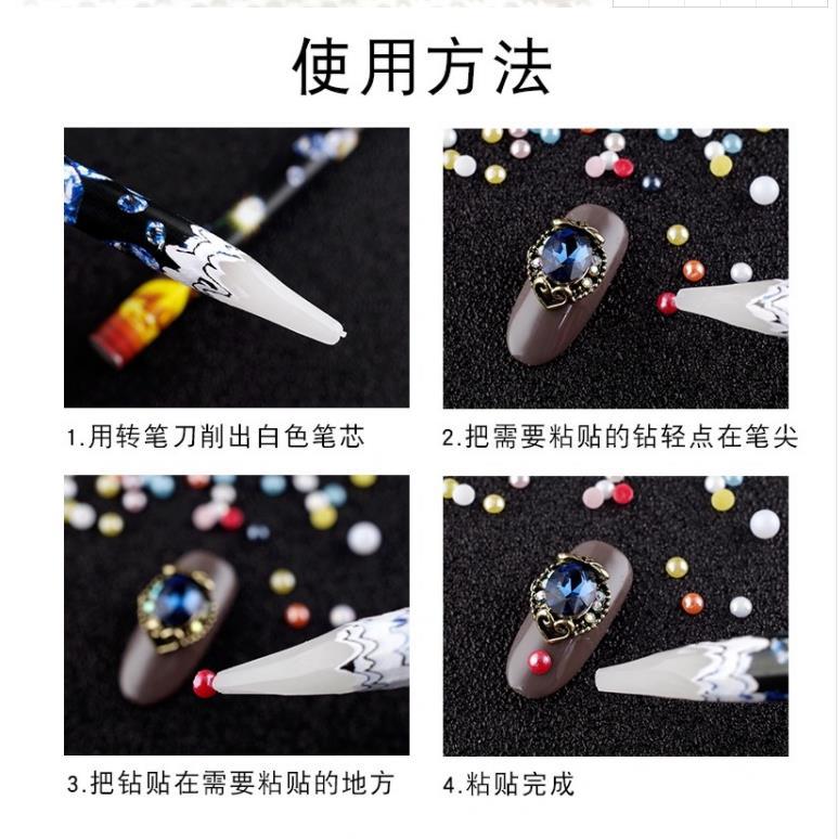 12 boxes of colorful nail art tools and accessories with rhinestones and crayons, including rhinestone crayons and diamond-encrusted pens, are selling well in foreign trade pic 2