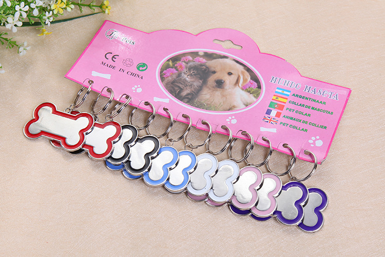 Pet supplies, pet supplies, direct sales of pet supplies, dog identity tags, zinc dog tags, bone metal pet tags, anti-loss dog identity tags, hanging tags pic 4